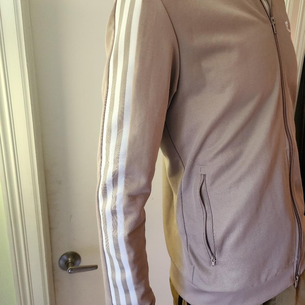 Adidas Originals A9 Adicolor Classics  Track Jacket Men’s Size Medium Taupe - Picture 5 of 10